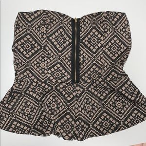 Windsor strapless top